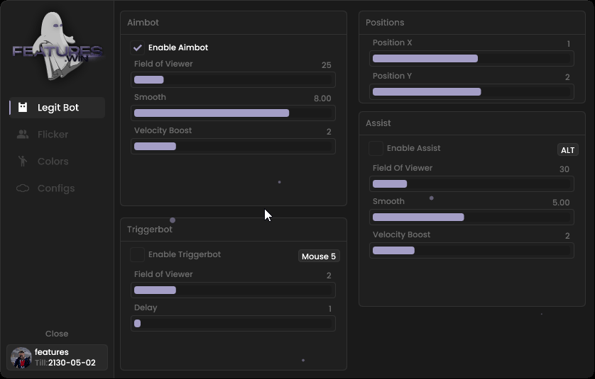 Valorant Aimbot Interface
